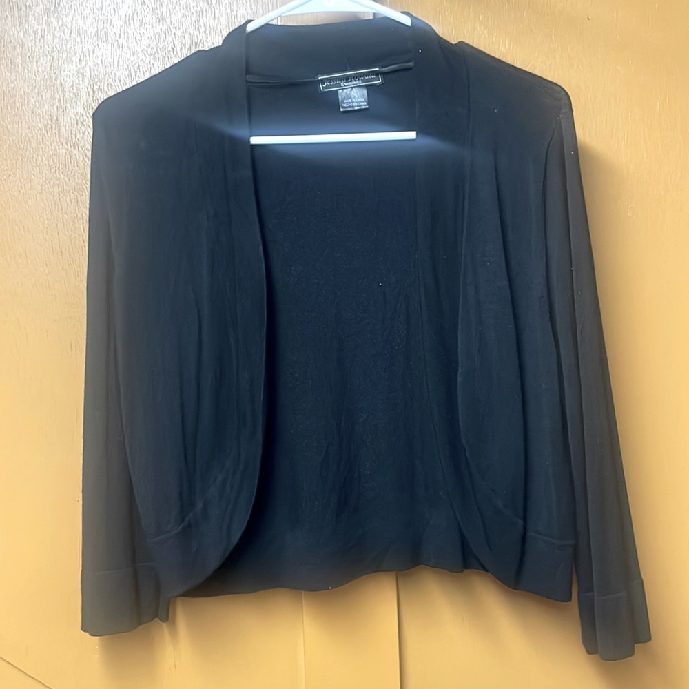 Jessica Howard Soft Black 3/4 Sleeve Cárdigan